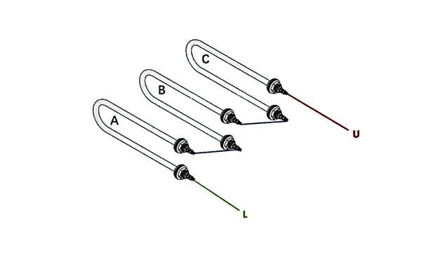 Схемы соединения ТЭНов. Последовательное соединение